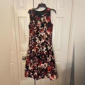 Long Tall Sally red floral dress, size 14